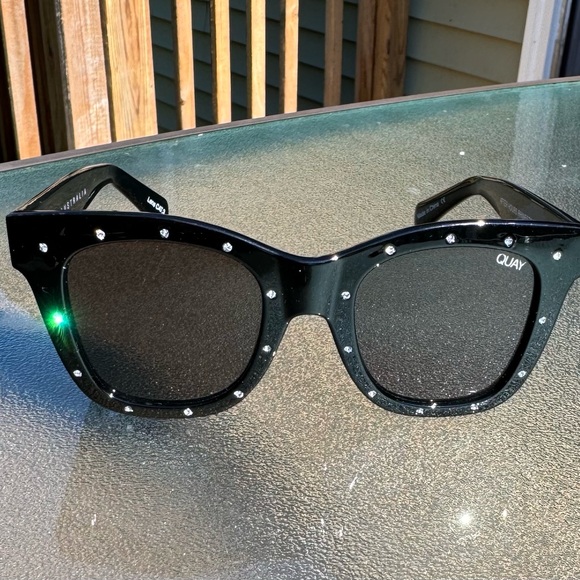 Quay AFTER HOURS RHINESTONE blk/blk •SUPER RARE• Sunglasses - Picture 2 of 15
